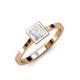 1 - Elcie 0.85 ct Created White Sapphire Solitaire Ring  