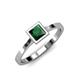 1 - Elcie 0.97 ct Created Emerald Solitaire Ring  