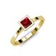 1 - Elcie 0.85 ct Created Ruby Solitaire Ring  