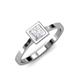 1 - Elcie 0.85 ct Created White Sapphire Solitaire Ring  
