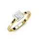 1 - Elcie 0.85 ct Created White Sapphire Solitaire Ring  