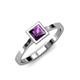 1 - Elcie 1.00 ct Amethyst Solitaire Ring  