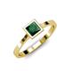 1 - Elcie 0.97 ct Created Emerald Solitaire Ring  