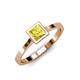 1 - Elcie 0.85 ct Created Yellow Sapphire Solitaire Ring  