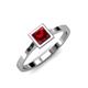 1 - Elcie 0.85 ct Created Ruby Solitaire Ring  