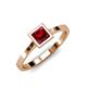 1 - Elcie 0.85 ct Created Ruby Solitaire Ring  