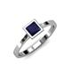 1 - Elcie 0.85 ct Created Blue Sapphire Solitaire Ring  