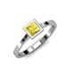 1 - Elcie 0.85 ct Created Yellow Sapphire Solitaire Ring  