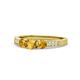 1 - Ayaka Citrine Three Stone with Side Diamond Ring 