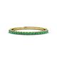 1 - Iskra 0.23 ctw Emerald Round (1.50 mm) 18 Stone Wedding Band 