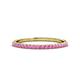 1 - Iskra 0.28 ctw Pink Sapphire Round (1.50 mm) 18 Stone Wedding Band 
