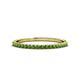 1 - Iskra 0.28 ctw Green Garnet Round (1.50 mm) 18 Stone Wedding Band 