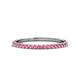 1 - Iskra 0.23 ctw Pink Tourmaline Round (1.50 mm) 18 Stone Wedding Band 