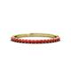 1 - Iskra 0.28 ctw Red Garnet Round (1.50 mm) 18 Stone Wedding Band 