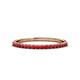 1 - Iskra 0.28 ctw Red Garnet Round (1.50 mm) 18 Stone Wedding Band 