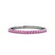 1 - Iskra 0.28 ctw Pink Sapphire Round (1.50 mm) 18 Stone Wedding Band 