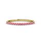 1 - Iskra 0.23 ctw Pink Tourmaline Round (1.50 mm) 18 Stone Wedding Band 