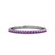 1 - Iskra 0.23 ctw Amethyst Round (1.50 mm) 18 Stone Wedding Band 