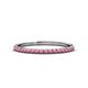 1 - Iskra 0.28 ctw Rhodolite Garnet Round (1.50 mm) 18 Stone Wedding Band 