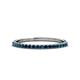 1 - Iskra 0.36 ctw Blue Diamond Round (1.50 mm) 18 Stone Wedding Band 