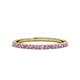 1 - Iskra 1.50 mm Round Pink Sapphire and Diamond 18 Stone Wedding Band 