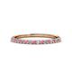 1 - Iskra 1.50 mm Round Pink Tourmaline and Diamond 18 Stone Wedding Band 