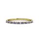 1 - Iskra 1.50 mm Round Iolite and Diamond 18 Stone Wedding Band 