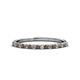 1 - Iskra 1.50 mm Round Smoky Quartz and Diamond 18 Stone Wedding Band 