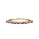 1 - Iskra 1.50 mm Round Rhodolite Garnet and Diamond 18 Stone Wedding Band 