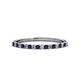 1 - Iskra 1.50 mm Round Blue Sapphire and Diamond 18 Stone Wedding Band 