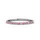 1 - Iskra 1.50 mm Round Pink Tourmaline and Diamond 18 Stone Wedding Band 