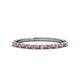 1 - Iskra 1.50 mm Round Rhodolite Garnet and Diamond 18 Stone Wedding Band 