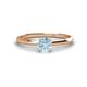 1 - Solus Round Aquamarine Solitaire Engagement Ring  