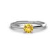 1 - Solus Round Citrine Solitaire Engagement Ring  