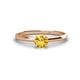 1 - Solus Round Citrine Solitaire Engagement Ring  