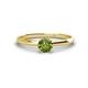 1 - Solus Round Peridot Solitaire Engagement Ring  