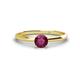 1 - Solus Round Rhodolite Garnet Solitaire Engagement Ring  