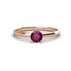 1 - Solus Round Rhodolite Garnet Solitaire Engagement Ring  
