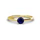 1 - Solus Round Blue Sapphire Solitaire Engagement Ring  