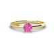 1 - Solus Round Pink Sapphire Solitaire Engagement Ring  