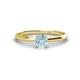 1 - Solus Round Aquamarine Solitaire Engagement Ring  