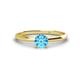 1 - Solus Round Blue Topaz Solitaire Engagement Ring  