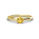 1 - Solus Round Citrine Solitaire Engagement Ring  