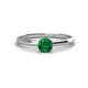 1 - Solus Round Emerald Solitaire Engagement Ring  