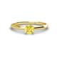 1 - Solus Round Yellow Sapphire Solitaire Engagement Ring  