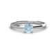 1 - Solus Round Aquamarine Solitaire Engagement Ring  
