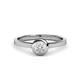 4 - Natare White Sapphire Solitaire Ring  