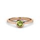1 - Natare 0.50 ct Peridot Round (5.00 mm) Solitaire Engagement Ring  