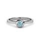 1 - Natare 0.40 ct Aquamarine Round (5.00 mm) Solitaire Engagement Ring  