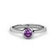 1 - Natare 0.40 ct Amethyst Round (5.00 mm) Solitaire Engagement Ring  